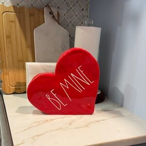 Rae Dunn Red Heart-Shaped 'Be Mine' Decor